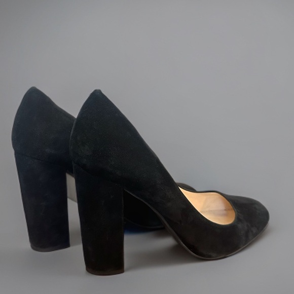Jessica Simpson Black Suede Chunky Block Heel - Picture 2 of 3